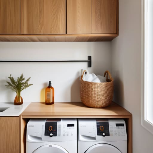 Maximizing laundry room space with clever small storage solutions.