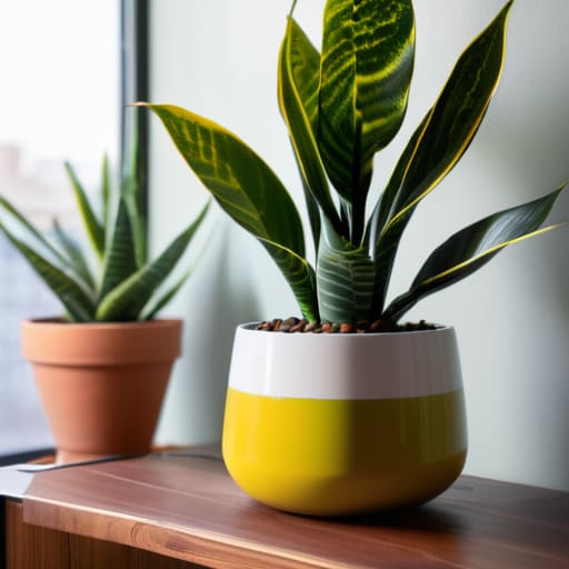 The Indestructible Snake Plant in low light.