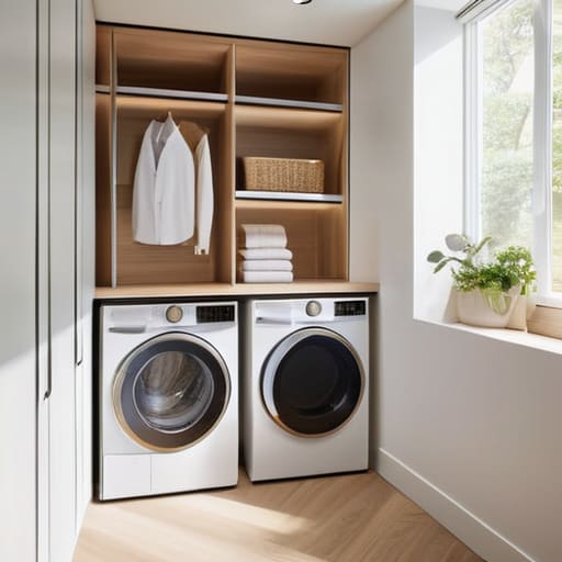 Organized laundry room, bringing it all together.