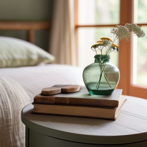 Upcycled Nightstands with Character in guest room.