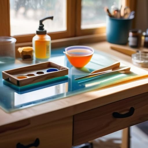 Resin artist practicing technique: You’ve Got This!