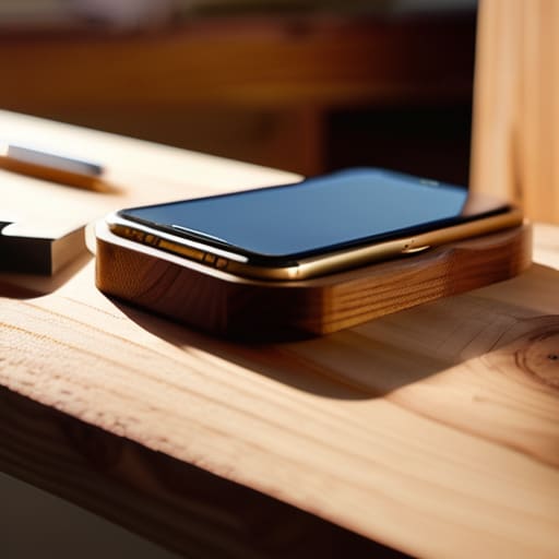 Minimalist Phone & Tech Dock on desk.